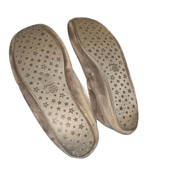 Joules gray Pom Pom slippers cozy soft large L like new - Picture 5 of 5